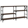 Mesa consola madera de ingeniería marrón roble 150x29x76,5 cm de , Mesas auxiliares - Ref: Foro24-835473, Precio: 68,06 €, De...