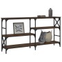 Mesa consola madera de ingeniería marrón roble 150x29x76,5 cm de , Mesas auxiliares - Ref: Foro24-835473, Precio: 68,06 €, De...