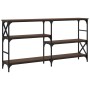 Mesa consola madera de ingeniería marrón roble 150x29x76,5 cm de , Mesas auxiliares - Ref: Foro24-835473, Precio: 68,06 €, De...