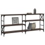 Mesa consola madera de ingeniería marrón roble 180x29x76,5 cm de , Mesas auxiliares - Ref: Foro24-835478, Precio: 75,24 €, De...