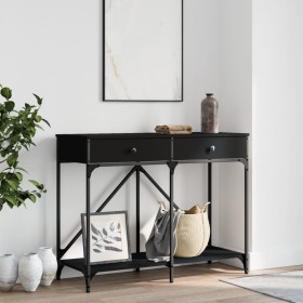 Black engineered wood console table 100x39x78.5 cm by , Side tables - Ref: Foro24-835484, Price: 71,58 €, Discount: %