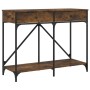 Mesa consola madera de ingeniería roble ahumado 100x39x78,5 cm de , Mesas auxiliares - Ref: Foro24-835486, Precio: 61,19 €, D...