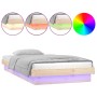 Estructura de cama con LED madera maciza 75x190 cm de , Camas y somieres - Ref: Foro24-819997, Precio: 80,88 €, Descuento: %