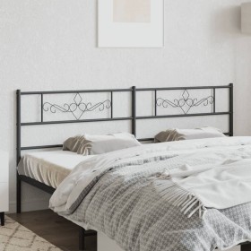 Black metal headboard 200 cm by , Headboards and footboards - Ref: Foro24-355305, Price: 37,99 €, Discount: %