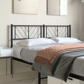 Black metal headboard 140 cm by , Headboards and footboards - Ref: Foro24-372212, Price: 28,99 €, Discount: %