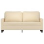 2-seater cream fabric sofa 140 cm by , Sofas - Ref: Foro24-359165, Price: 237,67 €, Discount: %