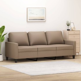 3-seater sofa in cappuccino-colored synthetic leather 180 cm by , Sofas - Ref: Foro24-359146, Price: 301,65 €, Discount: %