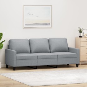 3-seater sofa in light gray fabric 180 cm by , Sofas - Ref: Foro24-359171, Price: 298,98 €, Discount: %