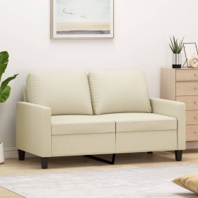 2-seater cream-colored synthetic leather sofa 120 cm by , Sofas - Ref: Foro24-359133, Price: 218,99 €, Discount: %