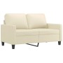 2-seater cream-colored synthetic leather sofa 120 cm by , Sofas - Ref: Foro24-359133, Price: 231,16 €, Discount: %