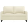 2-seater cream-colored synthetic leather sofa 120 cm by , Sofas - Ref: Foro24-359133, Price: 231,16 €, Discount: %