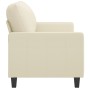 2-seater cream-colored synthetic leather sofa 120 cm by , Sofas - Ref: Foro24-359133, Price: 231,16 €, Discount: %