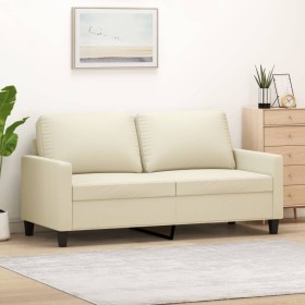 2-Sitzer-Sofa aus cremefarbenem Kunstleder, 140 cm von , Sofas - Ref: Foro24-359138, Preis: 228,15 €, Rabatt: %