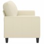 2-seater cream-colored synthetic leather sofa 140 cm by , Sofas - Ref: Foro24-359138, Price: 228,15 €, Discount: %