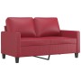 Red synthetic leather 3-piece sofa set with cushions by , Sofas - Ref: Foro24-3201401, Price: 697,65 €, Discount: %