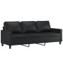 4-teilige Sofagarnitur aus schwarzem Kunstleder mit Kissen von , Sofas - Ref: Foro24-3201403, Preis: 724,87 €, Rabatt: %