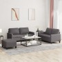 3-teilige Sofagarnitur aus grauem Kunstleder mit Kissen von , Sofas - Ref: Foro24-3201415, Preis: 494,99 €, Rabatt: %