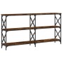 Smoked oak engineered wood console table 200x28x80.5 cm by , Side tables - Ref: Foro24-835431, Price: 61,32 €, Discount: %