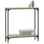 Mesa consola madera de ingeniería roble Sonoma 75x22,5x75 cm de , Mesas auxiliares - Ref: Foro24-834021, Precio: 40,60 €, Des...