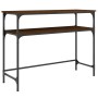 Mesa consola madera de ingeniería marrón roble 100x35,5x75 cm de , Mesas auxiliares - Ref: Foro24-834049, Precio: 53,68 €, De...