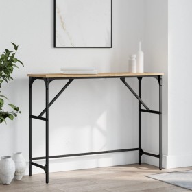 Sonoma oak engineered wood console table 100x32x75 cm by , Side tables - Ref: Foro24-834056, Price: 42,99 €, Discount: %