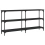 Mesa consola madera de ingeniería negra 150x29x75 cm de , Mesas auxiliares - Ref: Foro24-834105, Precio: 99,87 €, Descuento: %