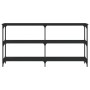 Mesa consola madera de ingeniería negra 150x29x75 cm de , Mesas auxiliares - Ref: Foro24-834105, Precio: 99,87 €, Descuento: %