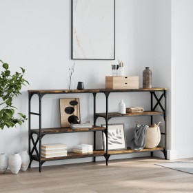 Smoked oak engineered wood console table 150x29x76.5 cm by , Side tables - Ref: Foro24-835471, Price: 65,82 €, Discount: %