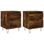 Mesitas noche 2 uds madera ingeniería roble ahumado 40x35x50 cm de , Mesitas de noche - Ref: Foro24-830679, Precio: 70,57 €, ...