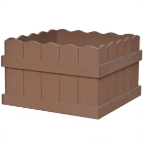 Arriate WPC marrón 40x40x25 cm de vidaXL, Maceteros y jardineras - Ref: Foro24-42384, Precio: 26,99 €, Descuento: %