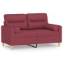 2-Sitzer-Sofa mit roten Stoffkissen 120 cm von , Sofas - Ref: Foro24-3200819, Preis: 245,59 €, Rabatt: %