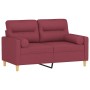 2-Sitzer-Sofa mit roten Stoffkissen 120 cm von , Sofas - Ref: Foro24-3200819, Preis: 245,59 €, Rabatt: %