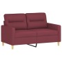 2-Sitzer-Sofa mit roten Stoffkissen 120 cm von , Sofas - Ref: Foro24-3200819, Preis: 245,59 €, Rabatt: %