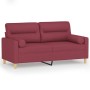 2-Sitzer-Sofa mit roten Stoffkissen 140 cm von , Sofas - Ref: Foro24-3200827, Preis: 256,75 €, Rabatt: %