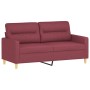 2-Sitzer-Sofa mit roten Stoffkissen 140 cm von , Sofas - Ref: Foro24-3200827, Preis: 256,75 €, Rabatt: %