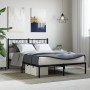 Estructura de cama con cabecero metal negro 120x200 cm de , Camas y somieres - Ref: Foro24-355461, Precio: 95,12 €, Descuento: %