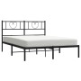 Estructura de cama con cabecero metal negro 120x200 cm de , Camas y somieres - Ref: Foro24-355461, Precio: 95,12 €, Descuento: %