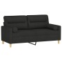 2-seater sofa with black fabric cushions 140 cm by , Sofas - Ref: Foro24-3200825, Price: 256,75 €, Discount: %