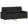 2-seater sofa with black fabric cushions 140 cm by , Sofas - Ref: Foro24-3200825, Price: 256,75 €, Discount: %