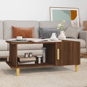 Brown oak plywood coffee table 90x50x40 cm by , Coffee table - Ref: Foro24-817545, Price: 45,90 €, Discount: %