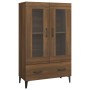 Aparador alto de madera contrachapada marrón roble 70x31x115 cm de , Aparadores - Ref: Foro24-817482, Precio: 106,94 €, Descu...