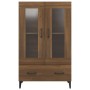 Aparador alto de madera contrachapada marrón roble 70x31x115 cm de , Aparadores - Ref: Foro24-817482, Precio: 106,94 €, Descu...