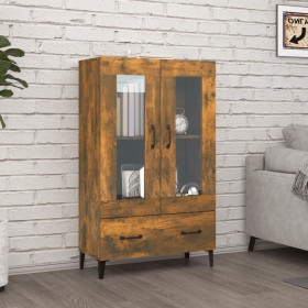 Aparador de madera contrachapada roble ahumado 70x31x115 cm de , Aparadores - Ref: Foro24-817480, Precio: 107,99 €, Descuento: %