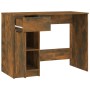 Smoked oak plywood desk 100x50x75 cm by , Desks - Ref: Foro24-817126, Price: 81,11 €, Discount: %