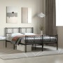 Estructura de cama cabecero y estribo metal negro 120x200 cm de , Camas y somieres - Ref: Foro24-372195, Precio: 98,80 €, Des...