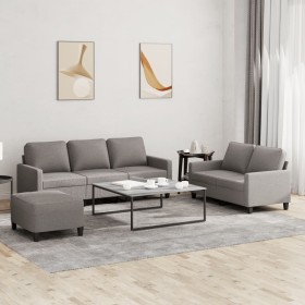 Juego de sofás con cojines 3 piezas tela gris taupe de , Sofás - Ref: Foro24-3201475, Precio: 595,99 €, Descuento: %