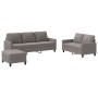 Sofagarnitur mit Kissen, 3-teilig, taupegrauer Stoff von , Sofas - Ref: Foro24-3201475, Preis: 601,47 €, Rabatt: %