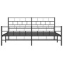 Estructura de cama cabecero y estribo metal negro 193x203 cm de , Camas y somieres - Ref: Foro24-355683, Precio: 115,94 €, De...