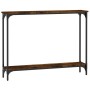 Smoked oak engineered wood console table 100x22.5x75 cm by , Side tables - Ref: Foro24-834017, Price: 40,93 €, Discount: %