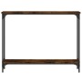 Smoked oak engineered wood console table 100x22.5x75 cm by , Side tables - Ref: Foro24-834017, Price: 40,93 €, Discount: %